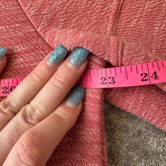 Buffbunny Collection Pink Heathered Cropped Sweatshirt Pullover XXL Womens - Picture 5 of 8